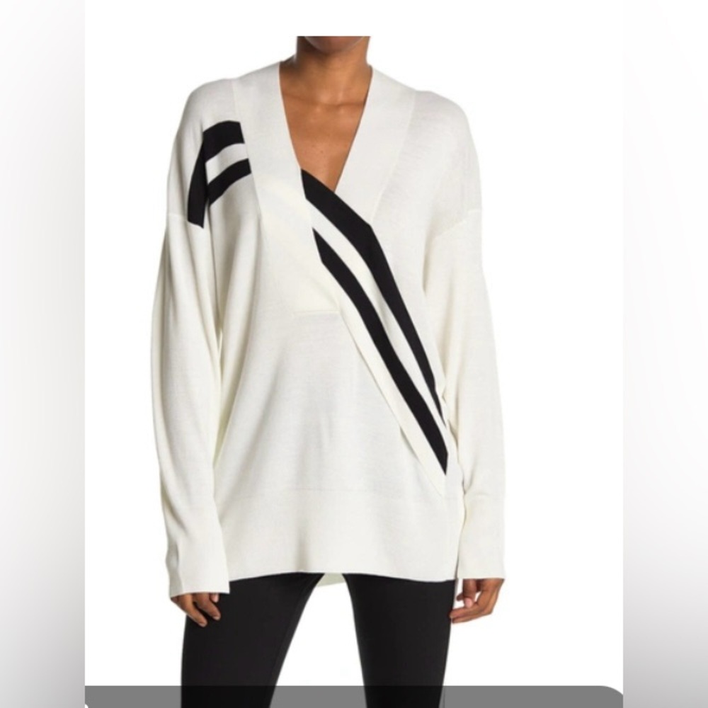 Rag & Bone Grace V-neck sweater in white